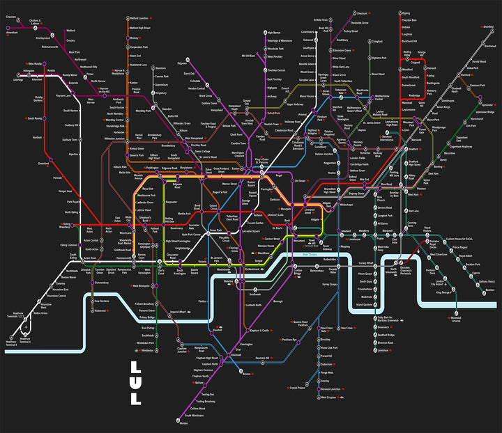 London Underground Noir Capris