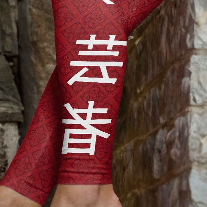 Ruby Whirling Geisha Yoga Leggings