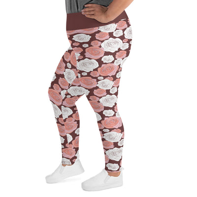 Etched Rose Curvy-Fit Leggings