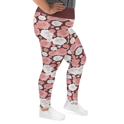 Etched Rose Curvy-Fit Leggings