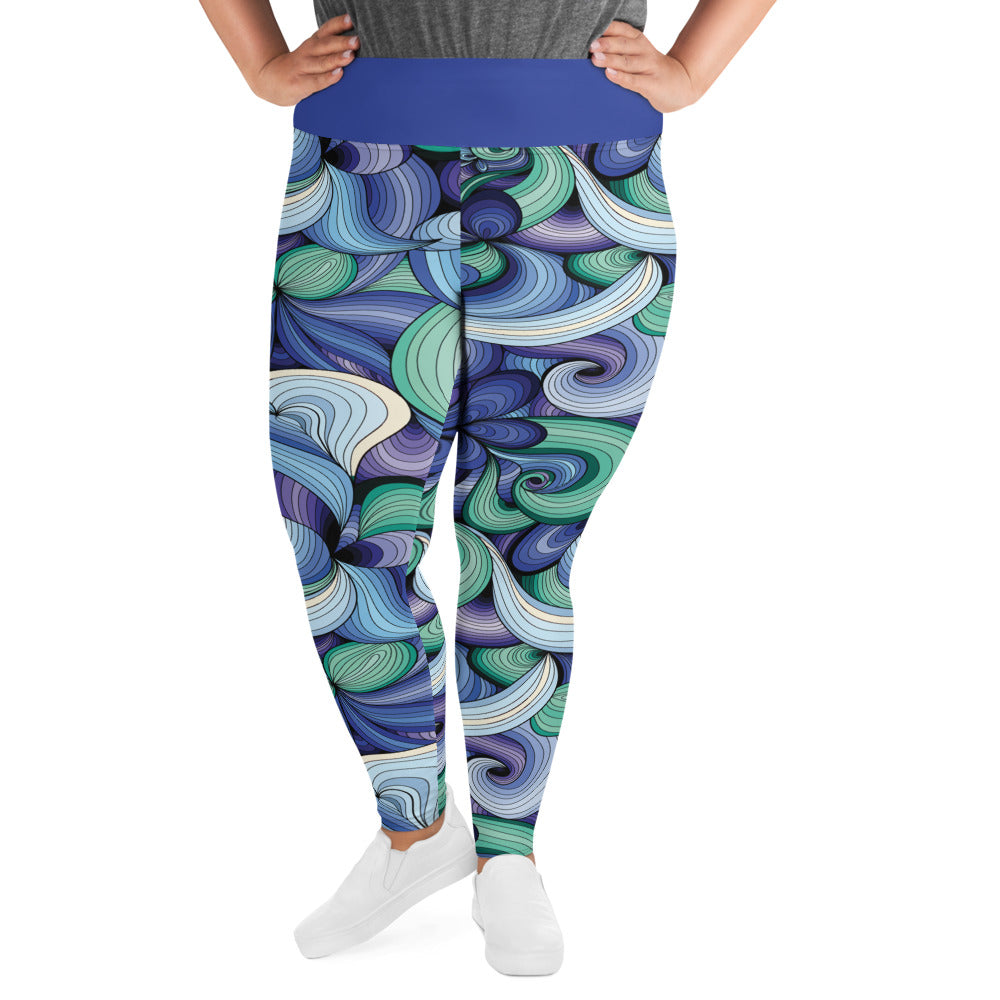Etched Waves Curvy-Fit Leggings