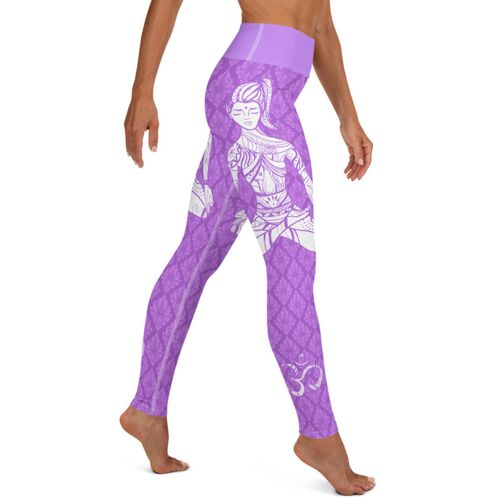Lilac Lotus Om Yoga Leggings