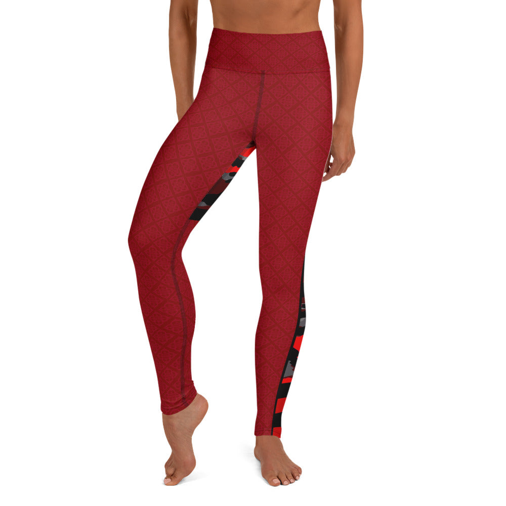 Crimson Camo Sidewinder Yoga Leggings