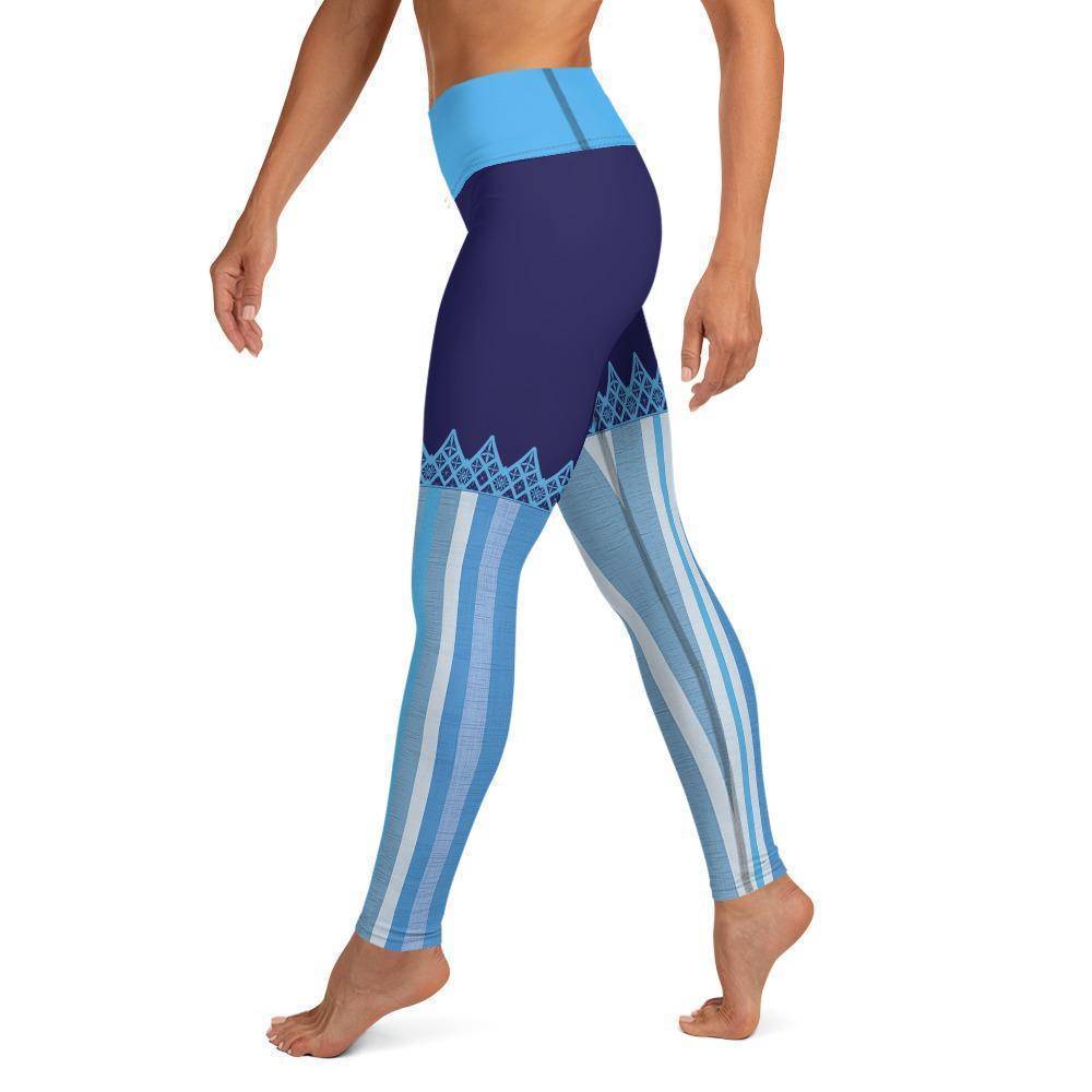 Azure Faux Lace Yoga Leggings