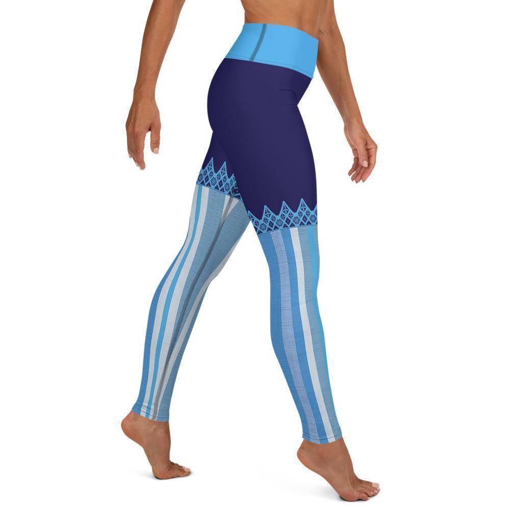 Azure Faux Lace Yoga Leggings