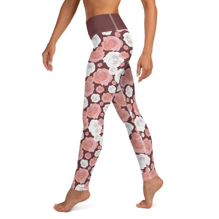 Etched Rose Yoga Leggings