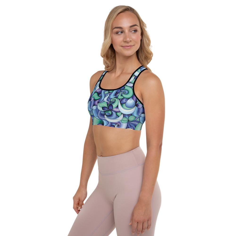 Etched Waves Sports Bra