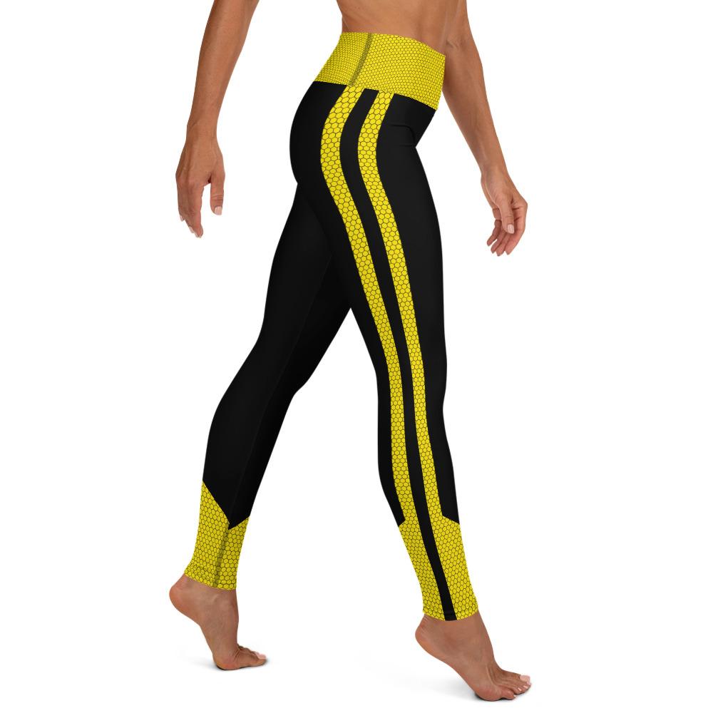 Yellow Jacket Racer Yoga Leggings