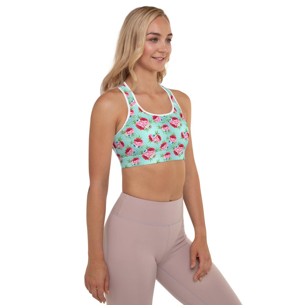 Dotted Rose Sports Bra