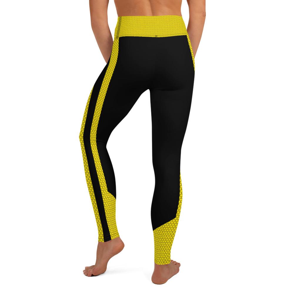 Yellow Jacket Racer Yoga Leggings