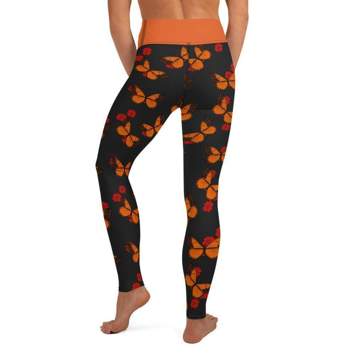 Monarch Floral Yoga Leggings