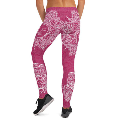 Hot Pink Face of the Buddha Leggings